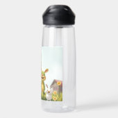 Fröhliche Wiesengang – Bunte Tierfreunde im Frühli Trinkflasche (Rückseite)