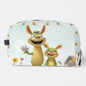 Fröhliche Wiesengang – Bunte Tierfreunde im Frühli Waschbeutel (Vorderseite)