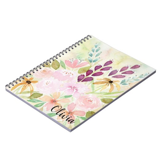 Fröhliche Wildblume Notizblock (Linke Seite)