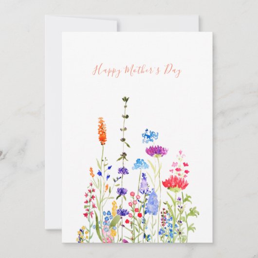 fröhliche Wildblumen Einladung (Vorderseite)