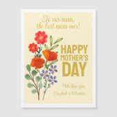 Fröhliche Wildblumen zum Muttertag für unsere Mama Magnetkarte (Vorderseite)