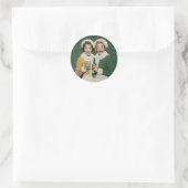 Fröhliche Winter Champagner Feier Runder Aufkleber (Tasche)