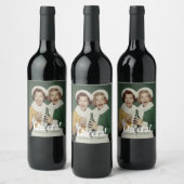 Fröhliche Winter-Champagner-Feier Weinetikett (Flaschen)