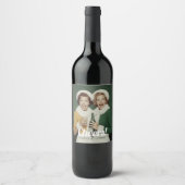 Fröhliche Winter-Champagner-Feier Weinetikett (Vorderseite)