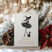 Fröhliche Witchmas-Goth-Weihnachtskarte