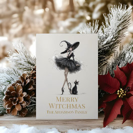 Fröhliche Witchmas-Goth-Weihnachtskarte Feiertagskarte