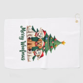 Fröhliche Woofmas (2) Golfhandtuch (Horizontal)