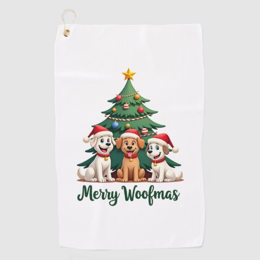 Fröhliche Woofmas (2) Golfhandtuch (Vorderseite)