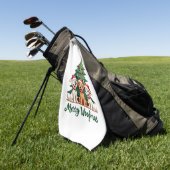 Fröhliche Woofmas (2) Golfhandtuch (Gras)