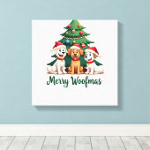 Fröhliche Woofmas (2) Leinwanddruck (Insitu (Holzboden))