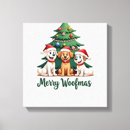 Fröhliche Woofmas (2) Leinwanddruck (Vorderseite)