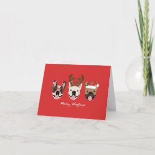 Fröhliche Woofmas Französische Bulldoggen Weihnach Karte