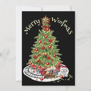 Fröhliche Woofmas Hunde-Design - Bichon Frise Feiertagskarte