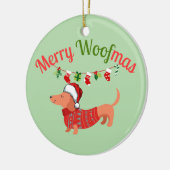 Fröhliche WOOFmas Keramik Ornament (Links)
