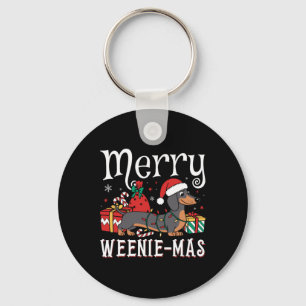 Fröhliche Würstchen-mas Würstchen Weihnachten Dack Schlüsselanhänger
