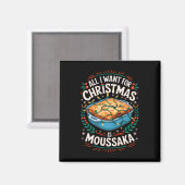 Fröhliche Xmas alles, was ich zu Weihnachten Mouss Magnet (Vorderseite/Rückseite)