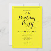 Fröhliche Yellow Birthday Celebration Einladung (Vorderseite)