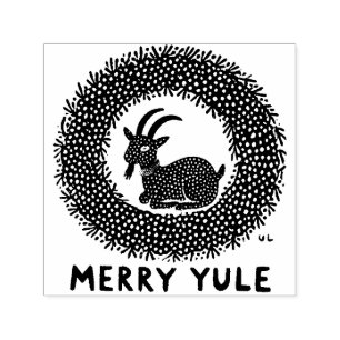 Fröhliche Yule-Ziege Permastempel
