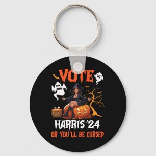Fröhlichen Halloween-Tag, wählt Harris 2024, oder  Schlüsselanhänger