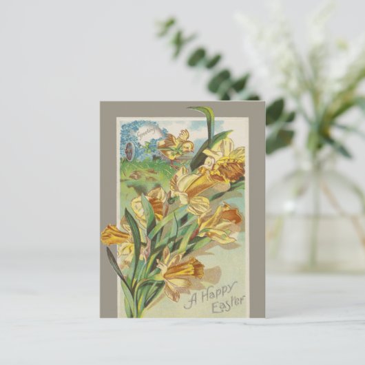 Fröhlichen Ostern Feiertagspostkarte (Stehend Vorderseite)