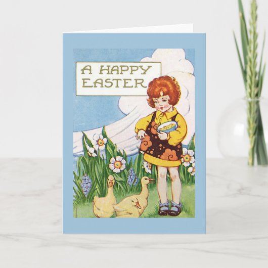 "Fröhlichen Ostern" Vintag Feiertagskarte (Vorderseite)