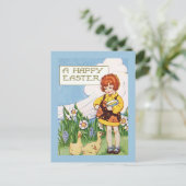 "Fröhlichen Ostern" Vintag Feiertagspostkarte (Stehend Vorderseite)