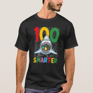 Fröhlicher 100. Schultag Hai 100 Tage intelligente T-Shirt