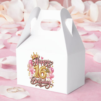 Fröhlicher 16. Geburtstag Geschenkschachtel