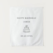 Fröhlicher 1. Geburtstag Personalisierter Kinder-G Wandteppich (Vorderseite)