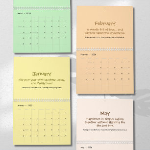 Fröhlicher 2026-Zitat-Kalender Kalender