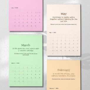 Fröhlicher 2026-Zitat-Kalender Kalender