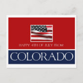 fröhlicher 4. Juli aus dem Kolorado Postkarte (Vorderseite)