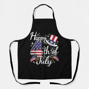 Fröhlicher 4. Juli Patriotische amerikanische Flag Schürze