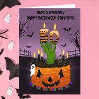Fröhlicher 50. Halloween-Geburtstag Gruselkuchen