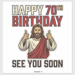 Fröhlicher 70. Geburtstag sehen Sie bald Vintage-S Aufkleber