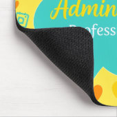 Fröhlicher Admin-Tag Büro-Icons Grafik Kunst Mousepad (Ecke)