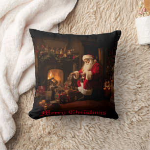 Fröhlicher alter Sankt Nikolaus Kissen
