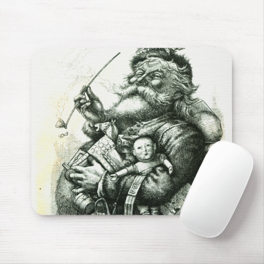 Fröhlicher alter Weihnachtsmann Mousepad (Mit Mouse)