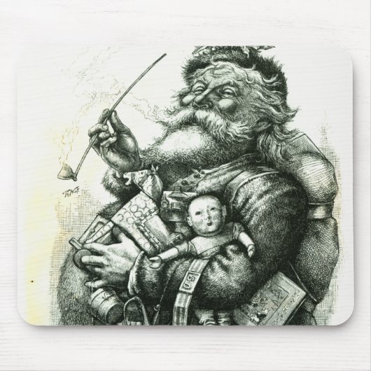 Fröhlicher alter Weihnachtsmann Mousepad (Vorne)