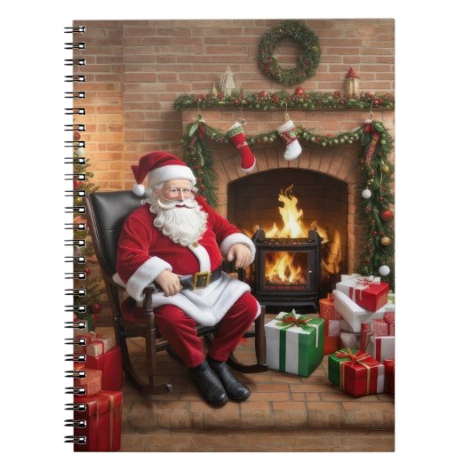 Fröhlicher Alter Weihnachtsmann Notizblock (Vorderseite)