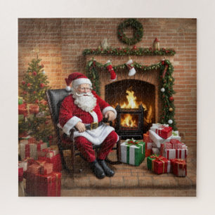 Fröhlicher alter Weihnachtsmann Puzzle