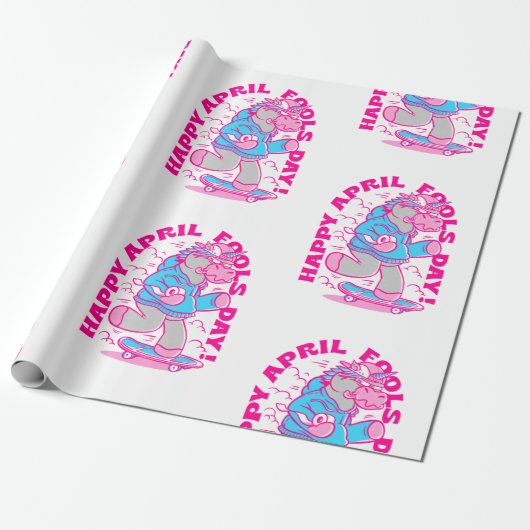 fröhlicher Aprilscherz Geschenkpapier (Ungerollt)
