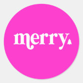 Fröhlicher Aufkleber für Weihnachtskarten, Geschen (Vorderseite)