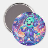 Fröhlicher Außerirdischer Magnet (Vorderseite/Rückseite)