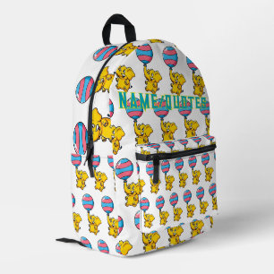 Fröhlicher Baby-Elefant Heißluftballon Bedruckter Rucksack