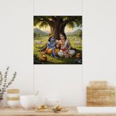 Fröhlicher Bala Krishna mit Balarama Poster (Küche)