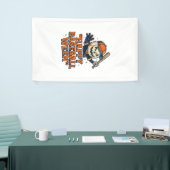 Fröhlicher Baseball Ween Vintage Halloween Basebal Banner (Messeveranstaltung)