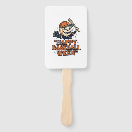 Fröhlicher Baseball Ween Vintage Halloween Basebal Fächer (Vorderseite)
