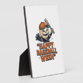 Fröhlicher Baseball Ween Vintage Halloween Basebal Fotoplatte (Seite)