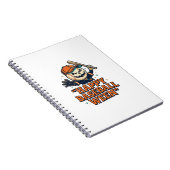 Fröhlicher Baseball Ween Vintage Halloween Basebal Notizblock (Rechte Seite)